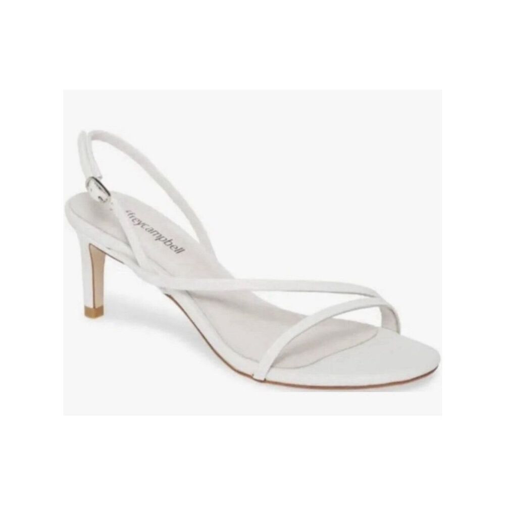 jeffrey campbell morphe sandals Kitten Heels Solid White Leather 8